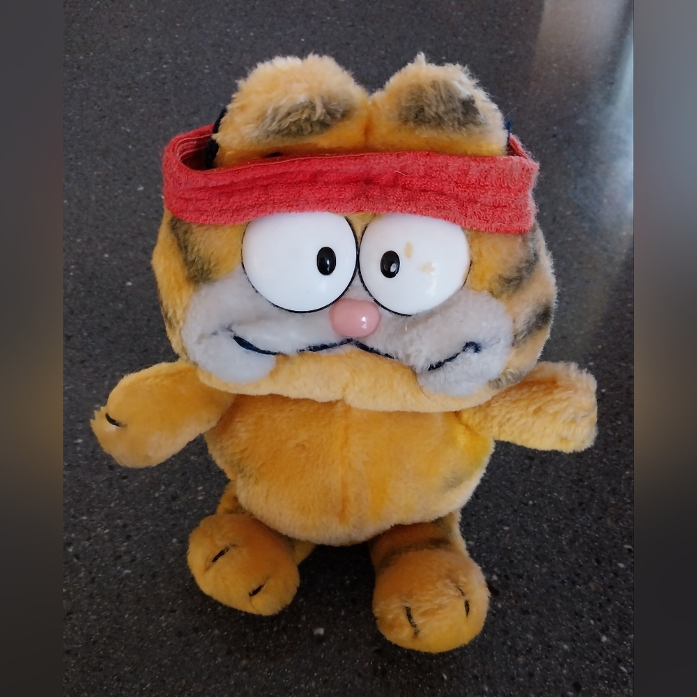 Garfield Plush Toy with Red Headband (1978)